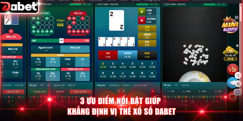 3 ưu điểm nổi bật giúp khẳng định vị thế Xổ Số DABET