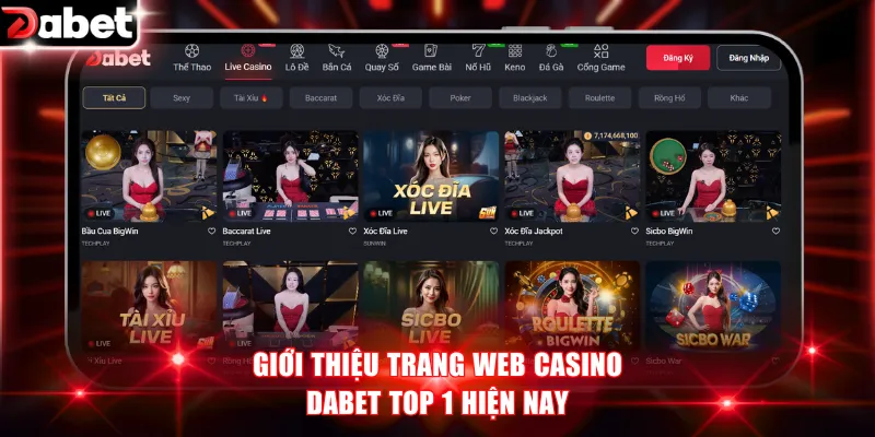 Giới Thiệu Trang Web casino DABET Xanh Chín Top 1 Châu Á 2 Giới thiệu trang web casino DABET top 1 hiện nay