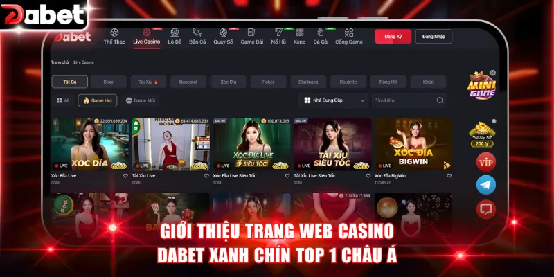 Giới Thiệu Trang Web casino DABET Xanh Chín Top 1 Châu Á 1 Trang web casino