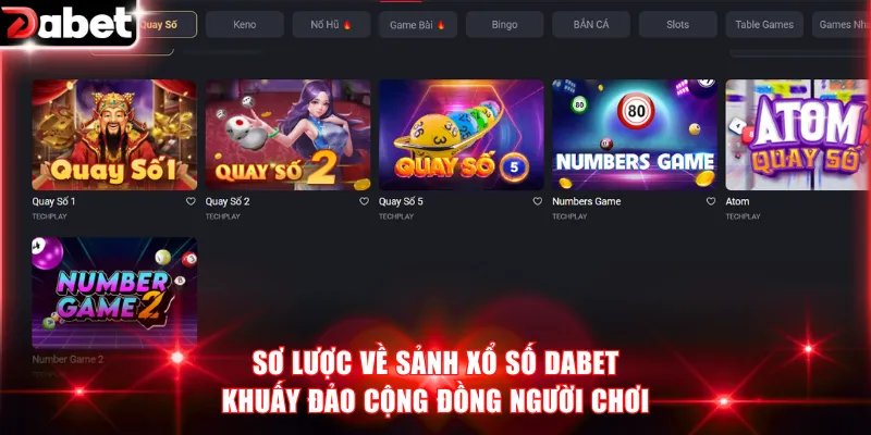 Sơ lược về sảnh Xổ Số DABET khuấy đảo cộng đồng người chơi