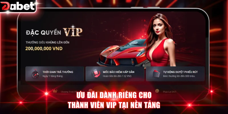 Ưu đãi dành riêng cho thành viên VIP tại nền tảng